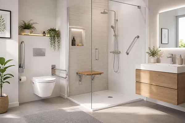 Installation d'une douche sécurisée PMR en Nouvelle-Aquitaine